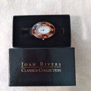 Joan Rivers one size fits all bangle watch tortoise coloring